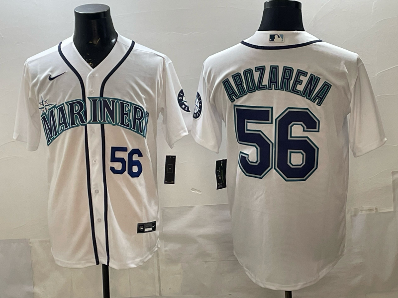 Men 2026 Seattle Mariners #56 Arozarena white Nike MLB Jersey 008->seattle mariners->MLB Jersey